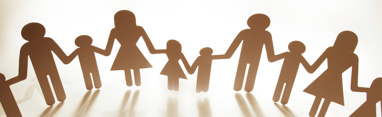 Paper People Chain Indicating a Family